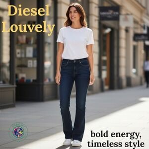 Diesel Louvely Women's Flare Jeans‎ – Size 32x32 Low-Rise Stretch Cotton Romania